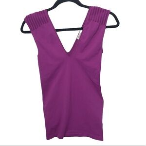 BCBGeneration Purple Deep V Neck Tank Top XS / S